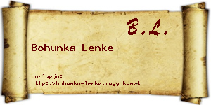 Bohunka Lenke névjegykártya